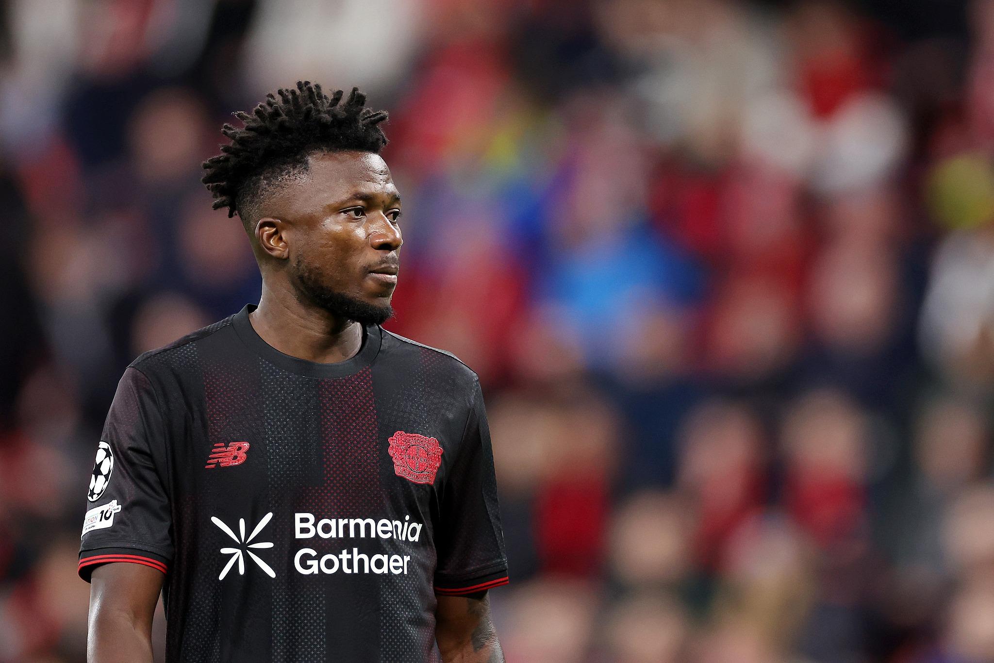 非洲杯受伤：塔普索巴将缺阵勒沃库森数周